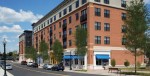 Mid-rise apartment community developed adjacent to a Metro light-rail transit station in Rockville, Md., roughly 10 miles northwest of the District of Columbia.